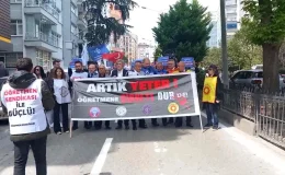 Samsun’da Eğitim Sendikaları Şiddeti Protesto Etti